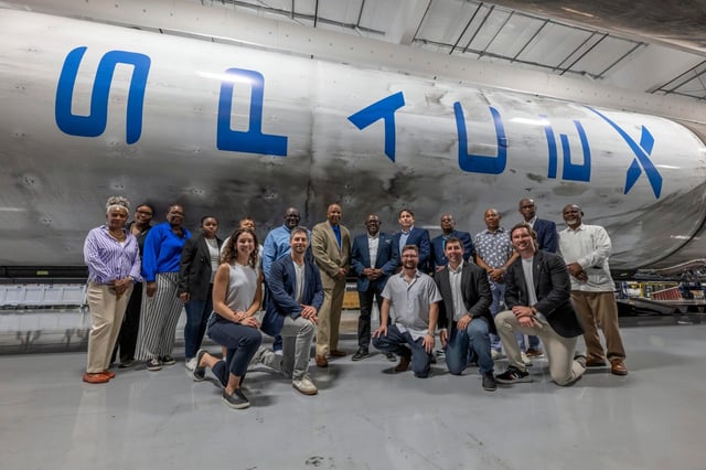 Delegates from the Bahamas visit SpaceX launch facilities in Florida in February 2025. (Courtesy/SpaceX)