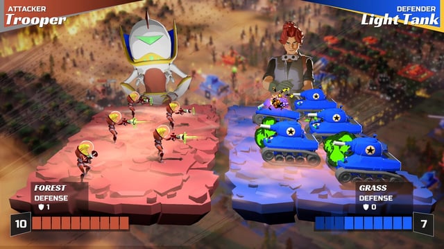 A turn-based battle featuring tanks and alien soldiers