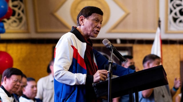 The former Philippine president Rodrigo Duterte is also being investigated by the International Criminal Court for his campaign against the drug trade