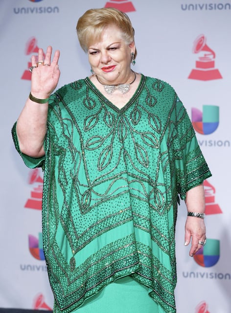 Paquita la del Barrio poses backstage at the 14th Annual Latin Grammy Awards at the Mandalay Bay Hotel and Casino on Thursday, Nov. 21, 2013, in Las Vegas. 