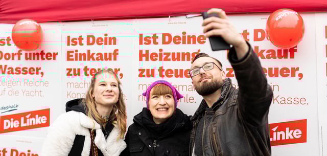 Linke-Spitzenkandidatin Heidi Reichinnek im Wahlkampf
