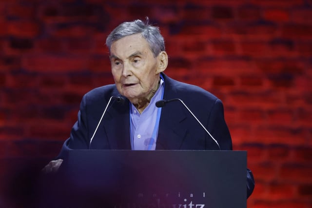 Turski während seiner Rede am 27. Januar in der Gedenkstätte Auschwitz-Birkenau