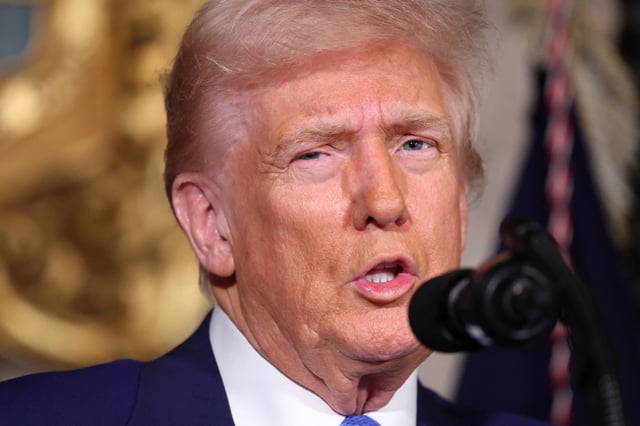Donald Trump le 18 février à Mar-a-Lago, en Floride.