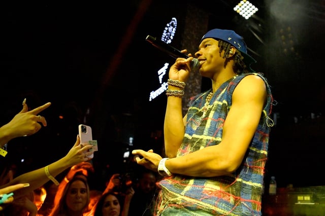 Lil Baby performs onstage during the Summer Players Party hosted by Michael Rubin, Fanatics, and the National Basketball Players Association (NBPA) on July 09, 2023 in Las Vegas, Nevada. (Photo by Denise Truscello/Getty Images for Fanatics)