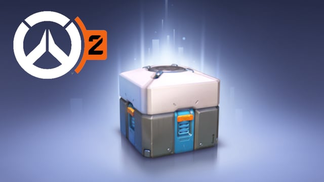 loot box in overwatch with ow2 logo in top left corner