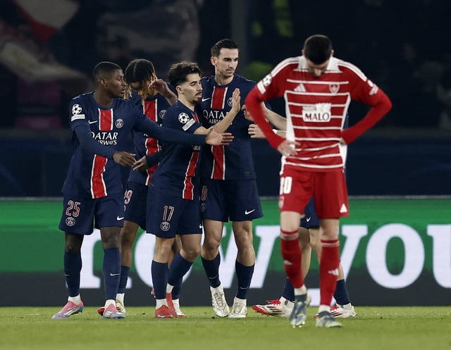 Le PSG étincelant.