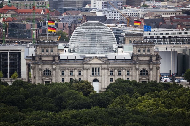 FILE - The Reichstag building, house of German parliament Bundestag in Berlin, June 26, 2012. (AP Photo/Markus Schreiber, File)