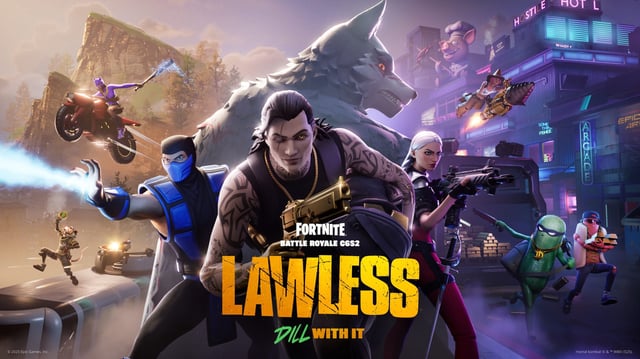 Fortnite Chapter 6 Season 2 key art, featuring all of the characters included in the Battle Pass.