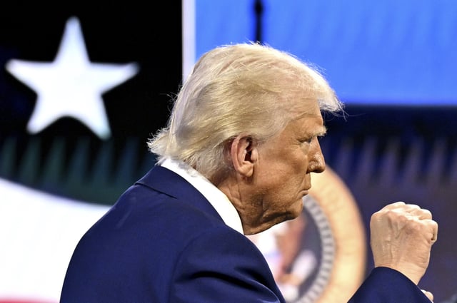President Donald Trump speaks at the Future Investment Initiative (FII) Institute summit in Miami Beach, Florida Wednesday, February 19, 2025.