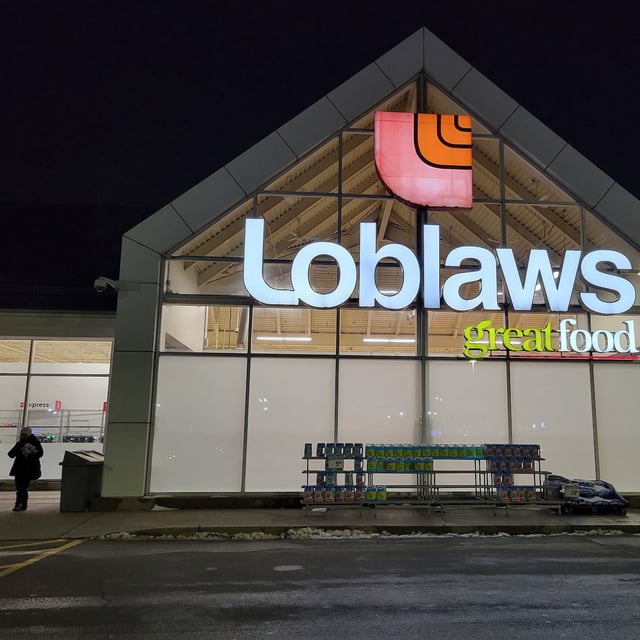 A Loblaws grocery store is shown at a Bowmanville, Ont. shopping centre on February 28, 2023. THE CANADIAN PRESS/Doug Ives