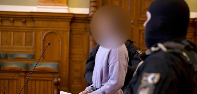 Maja T. am ersten Prozesstag