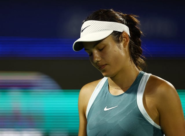 Raducanu flew home from Dubai on Wednesday after a horrifying experience (Photo: Reuters)
