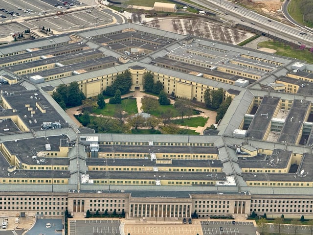The Pentagon in Washington, DC, on March 31, 2024, home to the US Defense Department.