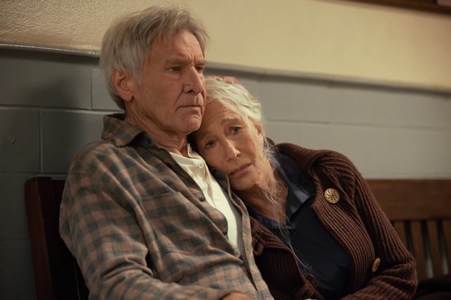 Harrison Ford as Jacob Dutton and Helen Mirren as Cara Dutton in season 2, episode 7 of the hit Paramount+ series &#34;1923.&#34;