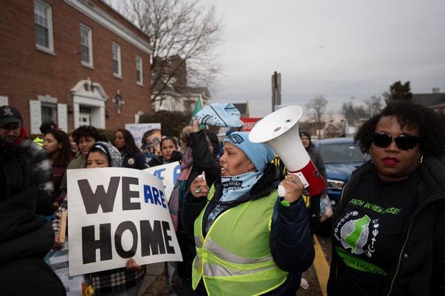 A march in Passaic, New Jersey, to protest recent ICE raids and arrests and to call for protections for immigrants.