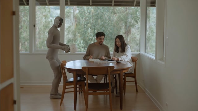 A recent teaser from 1X Technologies showcases NEO Gamma, a humanoid robot assistant designed with a uniquely human-centric approach.