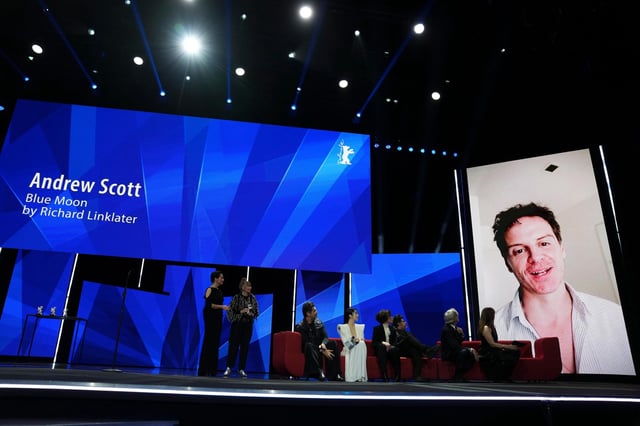 Andrew Scott, bei der Preisverleihung zugeschaltet via Video