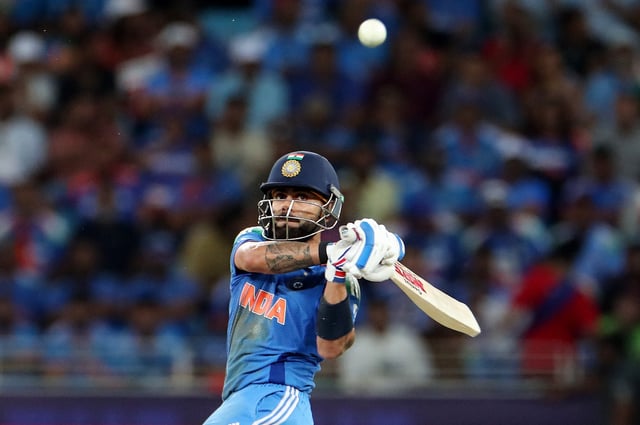 Cricket - ICC Men's Champions Trophy - Group A - India v Pakistan - Dubai International Stadium, Dubai, United Arab Emirates - February 23, 2025 India's Virat Kohli in action REUTERS/Satish Kumar