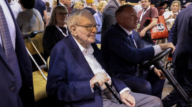 Warren Buffett, 94, says his use of a cane was to avoid “falling flat on my face”. Berkshire Hathaway’s next annual shareholder gathering in Omaha, Nebraska, is in May