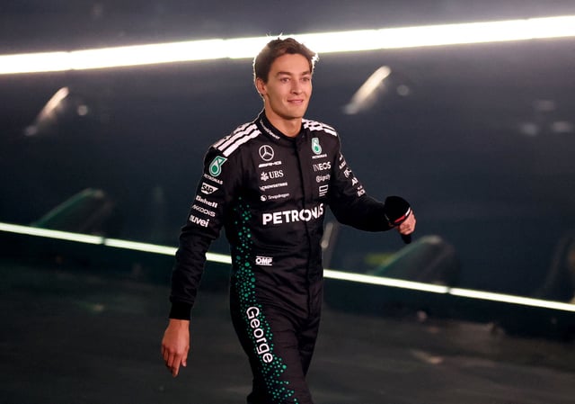 Formula One F1 - F1 75 Live Season Launch - The O2, London, Britain - February 18, 2025 Mercedes' George Russell during the launch REUTERS/Andrew Boyers/File Photo