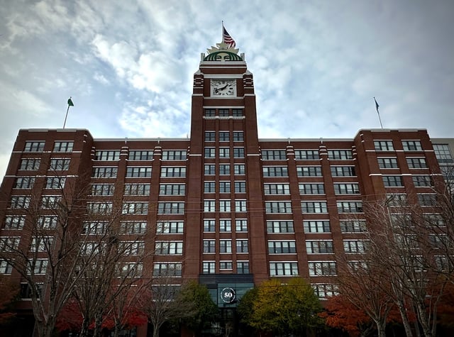 Starbucks headquarters in Seattle. (GeekWire Photo / Kurt Schlosser)