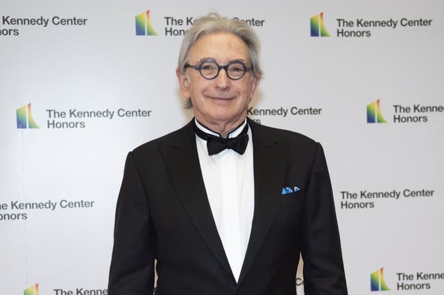 FILE - 2019 Kennedy Center Honoree conductor Michael Tilson Thomas arrives at the State Department for the Kennedy Center Honors State Department Dinner Saturday, Dec. 7, 2019, in Washington. (AP Photo/Kevin Wolf, File)
