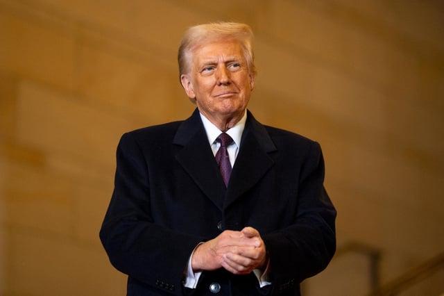 President Donald Trump during his inauguration ceremonies at the US Capitol on Jan. 20, 2025.