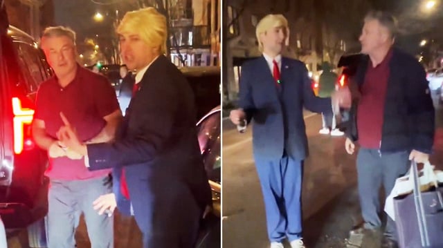 Trump impersonator Jason Scoop and Alec Bladwin.
