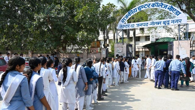 To maintain law and order, officials said, additional police forces have been deployed across all examination centres. (Sunil Ghosh/HT Photo)