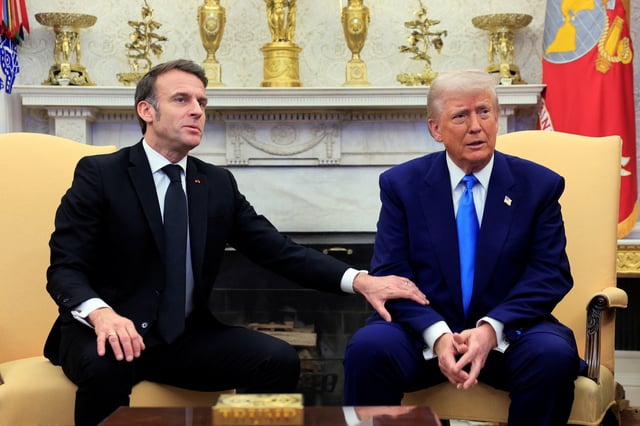 Emmanuel Macron et Donald Trump à la Maison-Blanche.