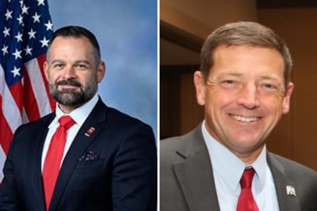Left: Representative Cory Mills, Right: Interim US Attorney for the District of Columbia Ed Martin