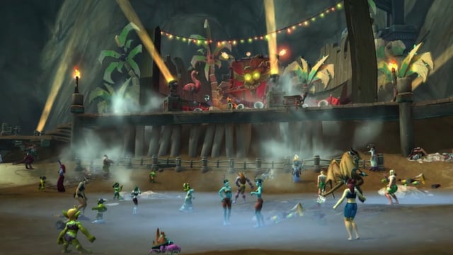 A party in Undermine in WoW
