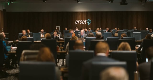 The ERCOT Board of Directors convene for a meeting at the organization's headquarters in Austin on Dec. 3, 2024.