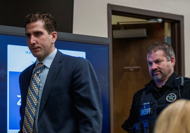 Bryan Kohberger, accused of killing four University of Idaho students, enters a courtroom in Moscow, Idaho, on Oct. 26, 2023.