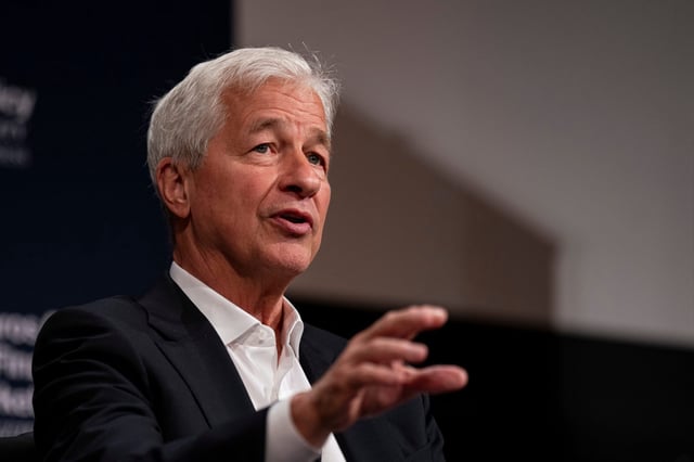 Jamie Dimon, CEO of JPMorgan, acknowledged his use of inappropriate language at a recent town hall.