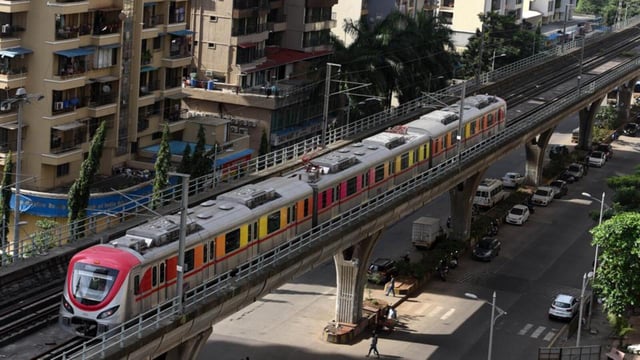 Navi Mumbai, India - Nov. 28, 2023:CIDCO to start services Metro corridor in Navi Mumbai from Belapur to Pendhar at Kharghar in Navi Mumbai, India, on Saturday, November 28, 2021. (Photo by Bachchan Kumar/ HT PHOTO) (HT PHOTO)