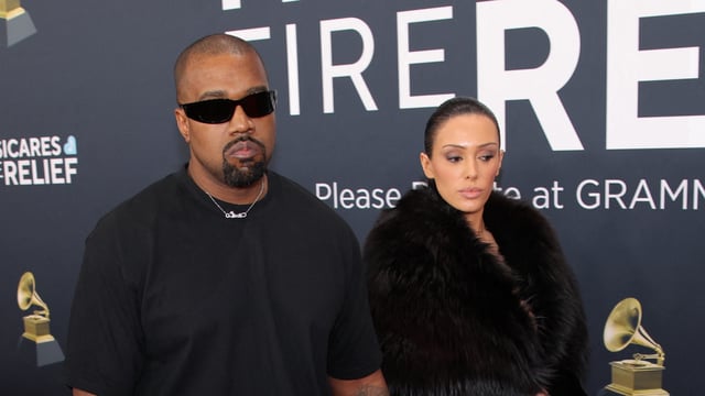 Kanye West and Bianca Censori pose at the red carpet during the 67th Annual Grammy Awards in Los Angeles, California, U.S., February 2, 2025. REUTERS/Daniel Cole