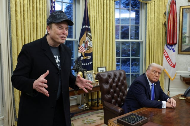 Elon Musk et Donald Trump à la Maison-Blanche, le 11 février 2025.
