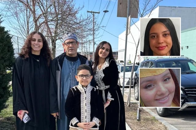 Main image: Wafae El-Arar, 26 (left) and her family, Top Inset: Imane Mallah, 24 , Bottom Inset: Kaoutar Naqqad, 23