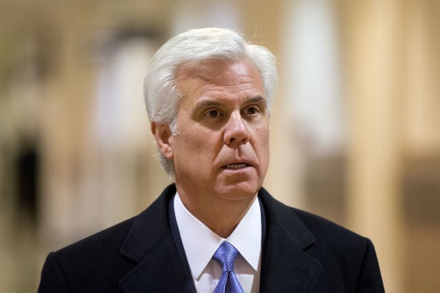FILE - George Norcross, New Jersey businessman, is seen, Aug. 6, 2019, in Philadelphia. (AP Photo/Matt Rourke, File)