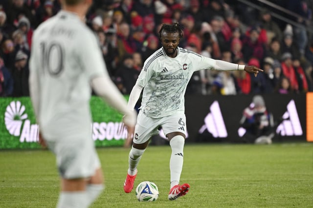 Feb 22, 2025; St. Louis, Missouri, USA; Colorado Rapids defender Chidozie Awaziem (6) controls the ball against St. Louis CITY SC in the first half at CITYPARK. Mandatory Credit: Joe Puetz-Imagn Images/File Photo