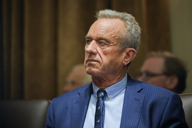 Health and Human Services Secretary Robert F. Kennedy Jr. listens as President Donald Trump holds a Cabinet meeting at the White House in Washington, Tuesday, Feb. 26, 2025.