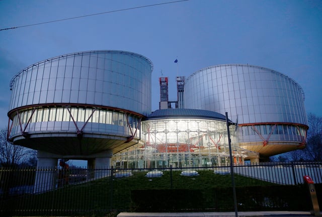 The building of the European Court of Human Rights is seen in Strasbourg, France March 26, 2019. REUTERS/Vincent Kessler/File Photo