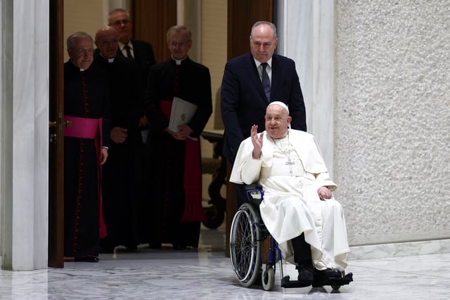 Le pape François au Vatican, le 12 février 2025.