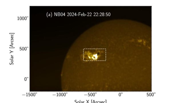 SUIT observed an X6.3-class solar flare on February 22, 2024, one of the most intense categories of solar eruptions. The uniqueness of this discovery lies in the fact that SUIT detected brightening in the near ultraviolet wavelength range (200-400 nm). (SOURCED)