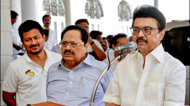 Tamil Nadu Chief Minister MK Stalin speaks to the media on Delimitation, in Chennai. (ANI)
