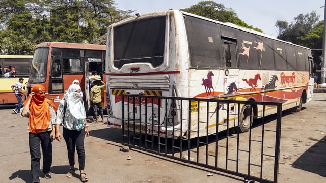 The Swargate Bus Stand where 26-year-old woman was allegedly raped inside a Maharashtra State Road Transport Corporation (MSRTC) bus, in Pune, Thursday. (PTI)