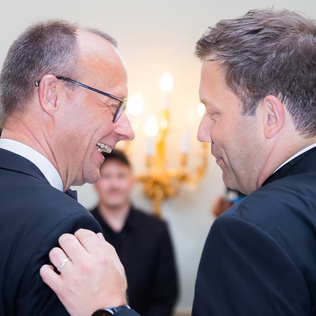 CDU-Chef Friedrich Merz und der SPD-Vorsitzende Lars Klingbeil sind die entscheidenden Männer in den Sondierungsgesprächen.