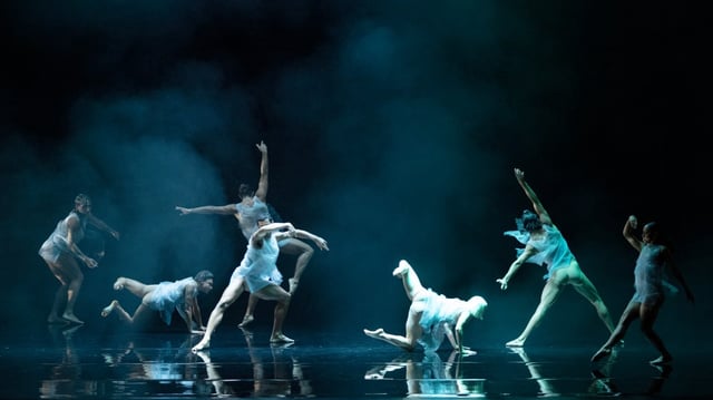 The Sadler’s Wells stage resembles a black hole for Wayne McGregor’s Deepstaria
