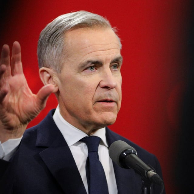 Canada's Liberal Party leadership candidate and former Bank of Canada governor Mark Carney speaks to the media after participating in an English language debate ahead of the March 9 vote to replace Prime Minister Justin Trudeau, in Montreal, Quebec, Canada, February 25, 2025.  REUTERS/Evan Buhler